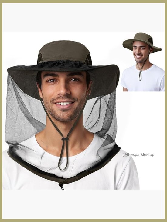 Fishing Hat with Hidden Mosquito Net Bug Net Veil Sun Protection main image 5